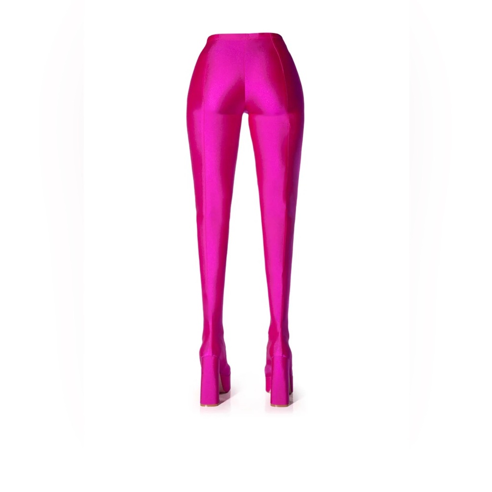 AZALA WANG HEYHEY PLATFORM CHUNKY PANT BOOT IN PINK - Picture 6 of 14